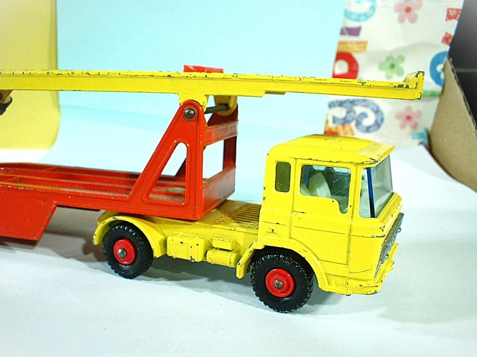 Matchbox King Size K 11 DAF Car Transporter 1969 Lesney Gelb Bastler - Bild 2 von 4