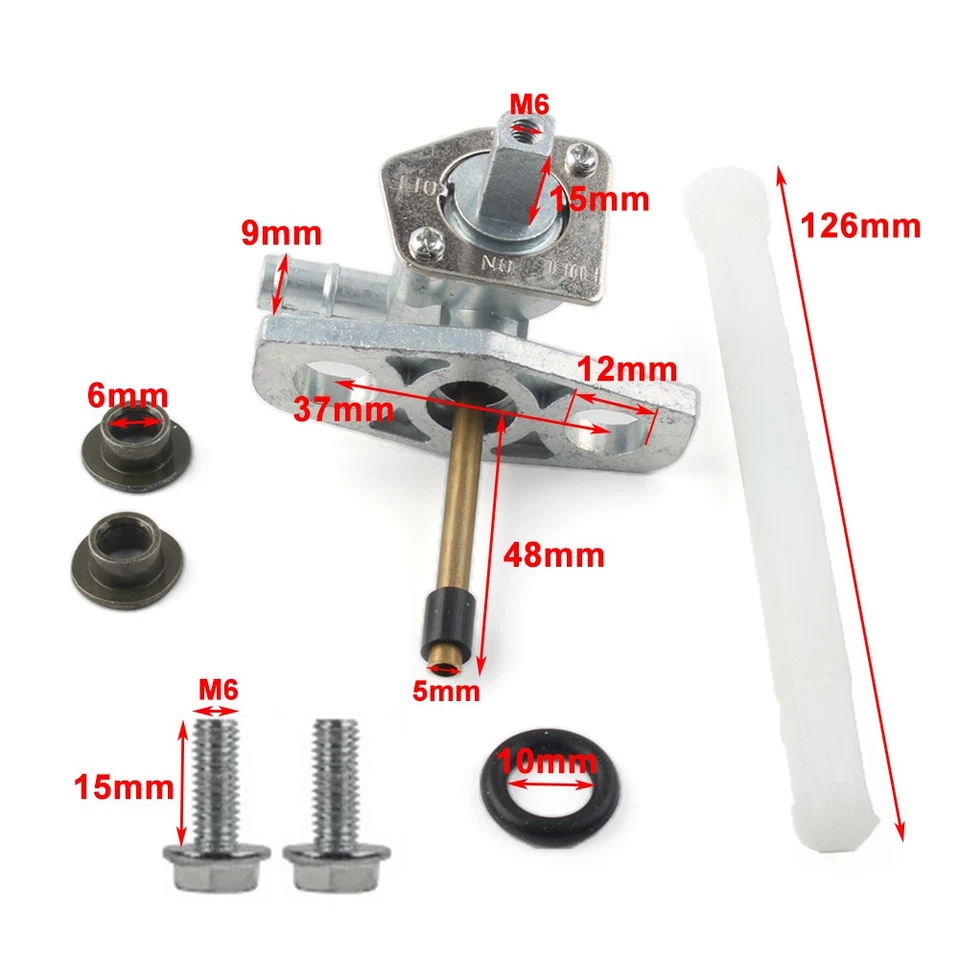 Fuel Gas Petcock Valve Switch For Honda TRX250 350 400 500 Foreman 2005-2011 - Image 2 of 4