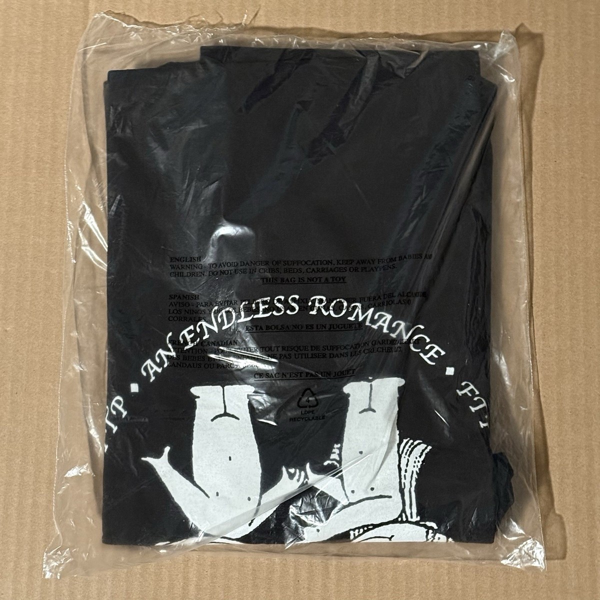 FTP FUCKTHEPOPULATION ENDLESS ROMANCE BLACK TEE SIZE XL *IN HAND