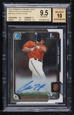 2015 Bowman Draft Chrome Pick Refractor Chris Shaw BGS 9.5 GEM MINT Auto 2id