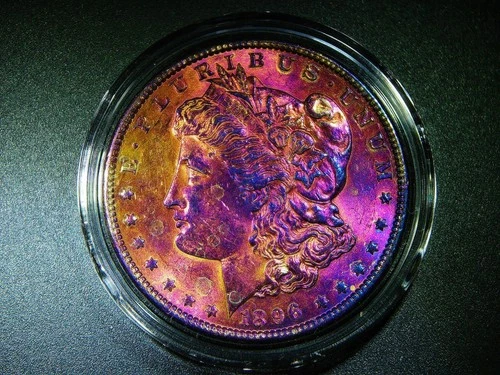 MS 1896 MORGAN SILVER DOLLAR BEAUTIFULLY TONED COLLECTOR QUALITY COIN M-1239