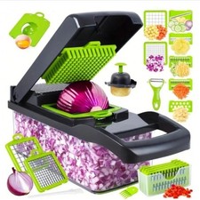 16-In-1 Vegetable Fruit Kitchen Chopper Cutter Food Onion Veggie Dicer Slicer US