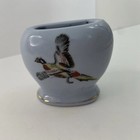 Vintage ATC Super Deluxe Japan Ceramic Pheasant Table Lighter Base - MCM Blue — photo 3