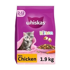 Whiskas 1.9Kg Complete Dry Chicken Kitten Cat Food 6.84 per kilo