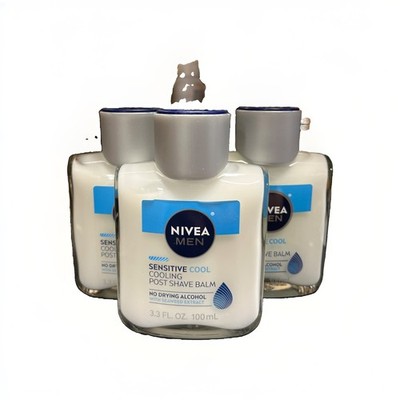 3PK Nivea Men Sensitive Cool Cooling Post Shave Balm Soothes Skin 3.3oz