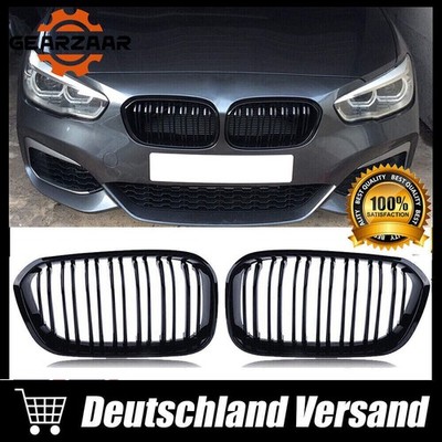 Sport Kühlergrill Doppelsteg Performance Glanz Schwarz für BMW 1er F20 F21 15-19