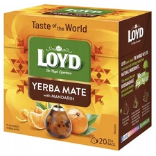 Loyd YERBA MATE & MANDARIN FLAVOR - 20 Pyramids Tea Bags