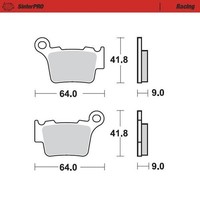 Motomaster Pro Racing Sinter BremsbeläGe Husqvarna FE 350 22-24 94411