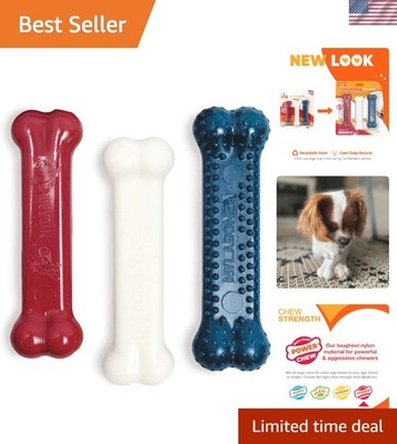 Durable Nylabone Chew Toy Pack - Long-Lasting Treats for Aggressive Small Dogs