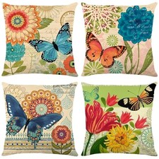 Spring Summer Pillow Covers 18x18 Set of 4 18" x 18" Pack of 4 Color D