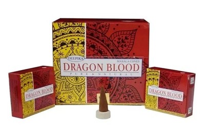 Deepika Dragon Blood Pure & Natural Masala Cone Dhoop Weihrauch 12er Pack x 1...
