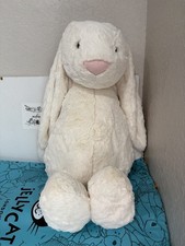 Authentic Jellycat BASHFUL Cream BUNNY Really Big New with tags Original Bag