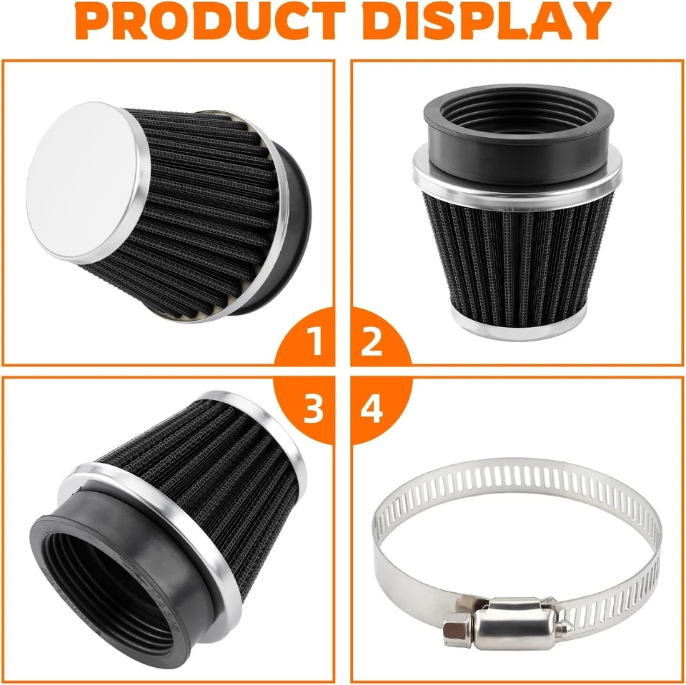 Filtro de aire limpiador de 54 mm 4 piezas para Suzuki GS650 GS750 GS850 GS1000 GS1150 GS1100 Foto 2 de 4