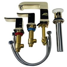 Signature Hardware 437368 Delite Widespread Bathroom Faucet - Polished Brass