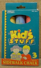 Kids Stuff Sidewalk Chalk 3 Sticks