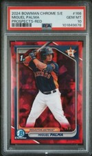 2024 Bowman Chrome Sapphire Edition Prospects Miguel Palma Red 2/5 PSA 10 Astros
