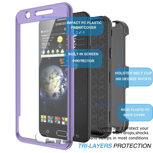 For Samsung Phone Shockproof Case With Belt Clip Kickstand + Screen Protector - 第 47/48 張圖片