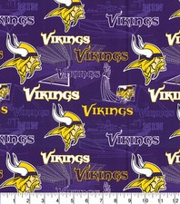 NFL MINNESOTA VIKINGS - STADIUM 100 Cotton Fabric 1/4 yd, 9" x 44"