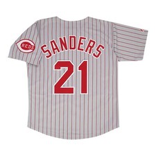 Deion Sanders 1994 Cincinnati Reds Grey Road Jersey w/ Team Patch Men's (S-3XL)
