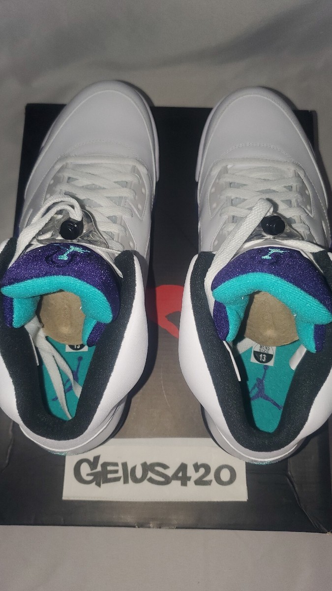 Size 13 - Jordan 5 (V) Retro Grape DS 136027-108 white