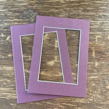 Picture Frame Mat 5x7 for 3.5x5  photo Burgundy SET OF 2