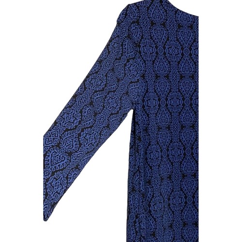 Nicole Miller Shift Dress w/Side Pockets Lined Blue & Black Women's Size S - Picture 3 of 11