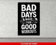 Motivational Home Gym Banner - Fitness Wall Art Weightlifting Decor