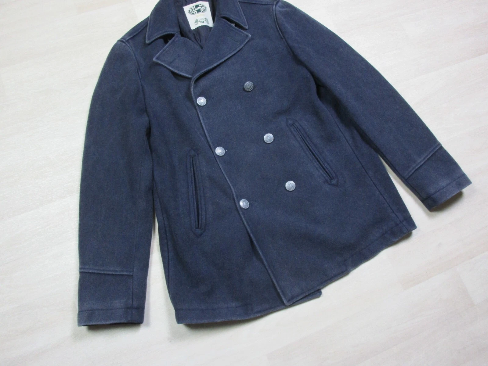 Camplin Vintage Wool Pea Coat Navy Blue Outdoor Supply Size (54) Men's Jacket - product detail image 2