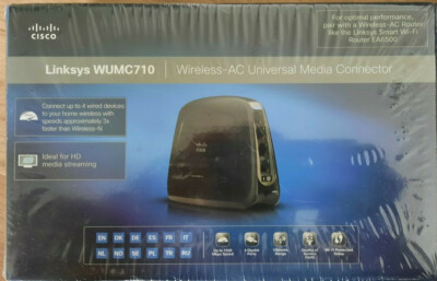 Linksys Wumc 710 Wireless-AC 1300 Wi-Fi 5GHz Universal Media Connector Bridge