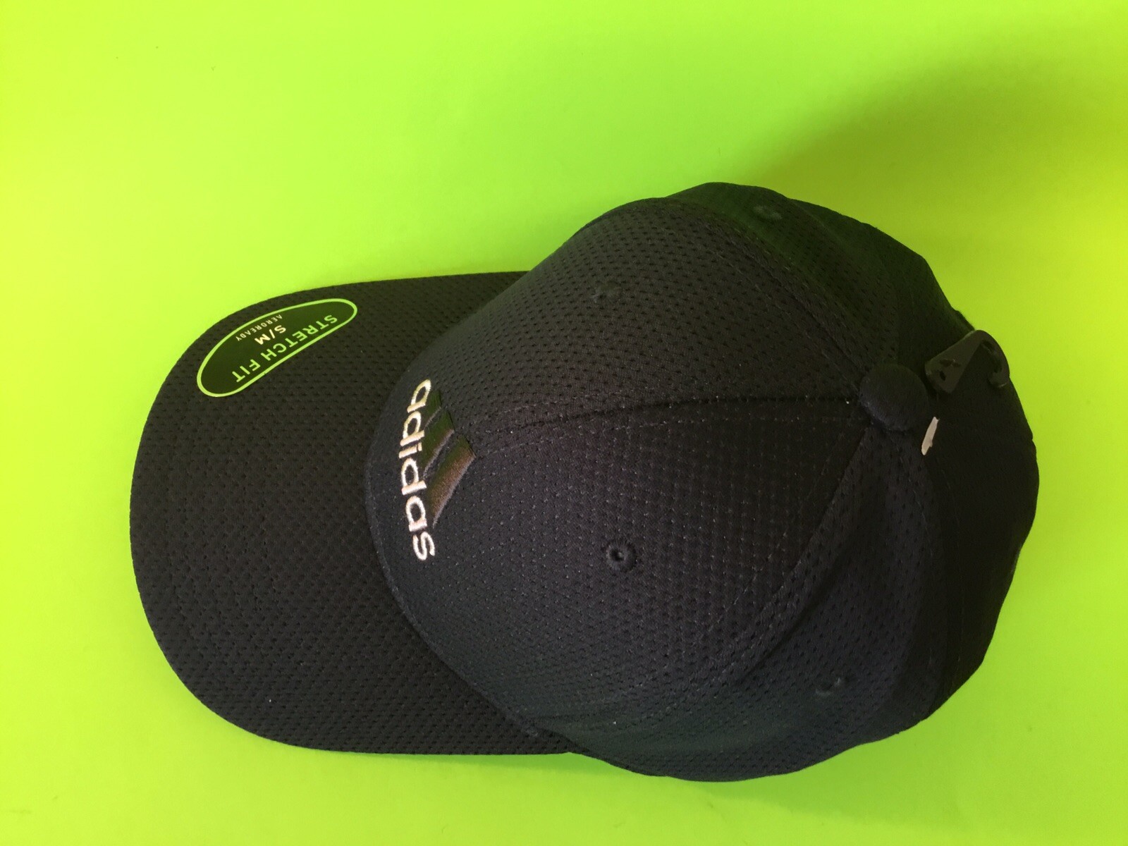 ADIDAS Stretch Fit Aeroready Adult  Hat Size S/M Navy Blue w/Silver thumbnail 5