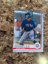 Jonathan Ornelas Signed 2019 Topps Pro Debut Texas Rangers Rc Auto # 130