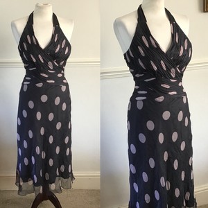 halter neck spotty dress