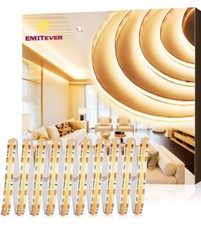 COB LED Strip Lights Warm White 24V 2700K Premium High Density 25Ft 3600 LEDs