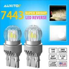 2x 7443 7440 LED Parking back up Revere Light xenon White car truck Bulbs 2800Lm