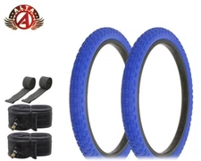 ALTALINE Bicycle TIRES 20" x 2.125" BLUE COMP III STYLE (2) TIRES,TUBES, &STRIPS