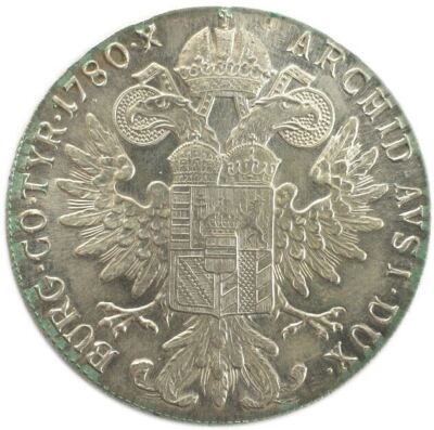 1 THALER 1780 Austrian Maria Theresa Silver Restrike Coin 28.06G