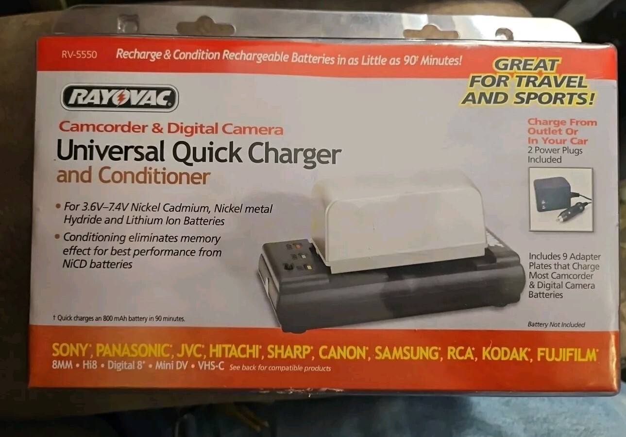 Rayovac Camcorder & Digital Camera Universal Quick Charger Brand New Unused-image
