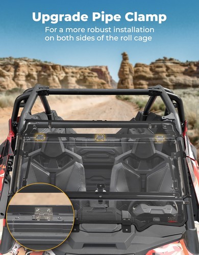 3-IN-1 Fold Split Flip Up Front Windshield for Polaris RZR PRO XP 2/4 2020-2024 - Picture 6 of 12