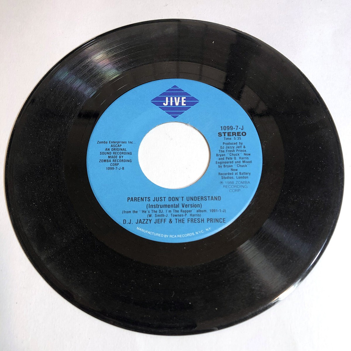 DJ Jazzy Jeff, Fresh Prince WILL SMITH 1988 Vinyl Parents Just Don