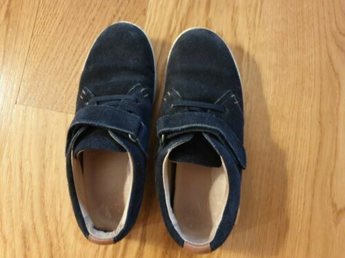 Chaussures Jacadi Pt 24 Daim Bleu Marine Et Cuir Marron - Occasion Fille Marin