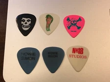 1980’s -1990’s Vintage Guitar Picks Lot of 6 Guitarist Glam Rock Hair Metal Band