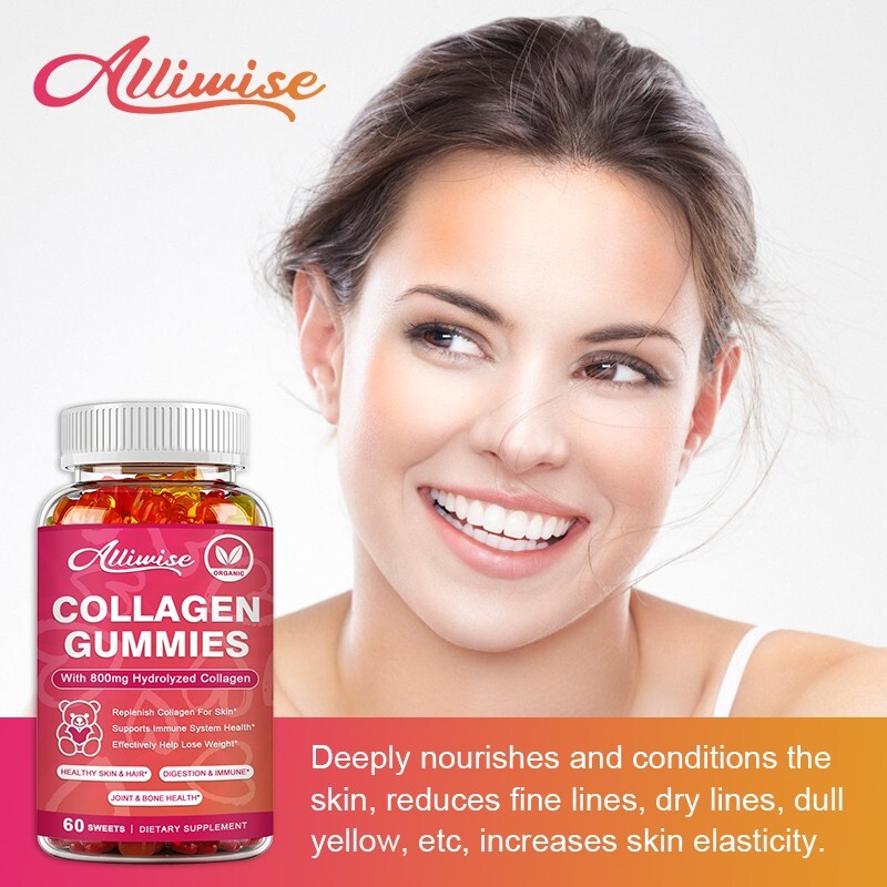 Hydrolyzed Collagen Gummies for Skin Hair Nails Energy Bone Joint Health
