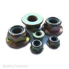 UNC FLANGE NYLOC LOCK NUTS GRADE 8 ZINC YELLOW