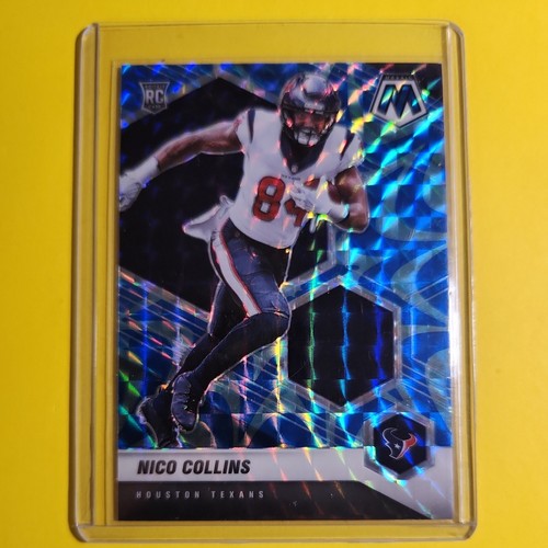 2021 Mosaic Nico Collins RC Reactive Blue Prizm #330 Texans Rookie WR