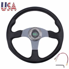 US STOCK Golf Cart Steering Wheel for Yamaha EZGO Club Car Gray