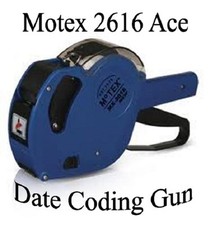 Motex 2616 ACE Date Coder - 2 Line - Inc. 4,000 Labels & Ink - Free Delivery!