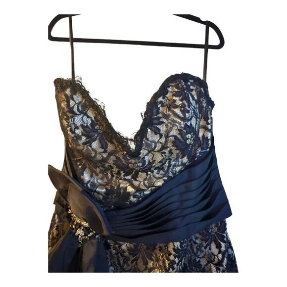 DISNEY FOREVER ENCHANTED Black/Nude Strapless Lace Ball Gown - Size 20 - Image 4 of 4