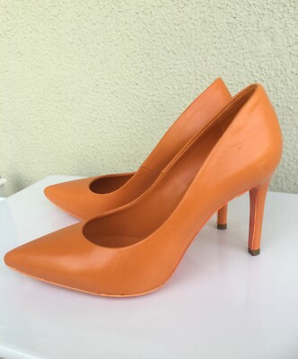 Women's high heel shoes no. 36 orange - woman shoes high hills orange color
