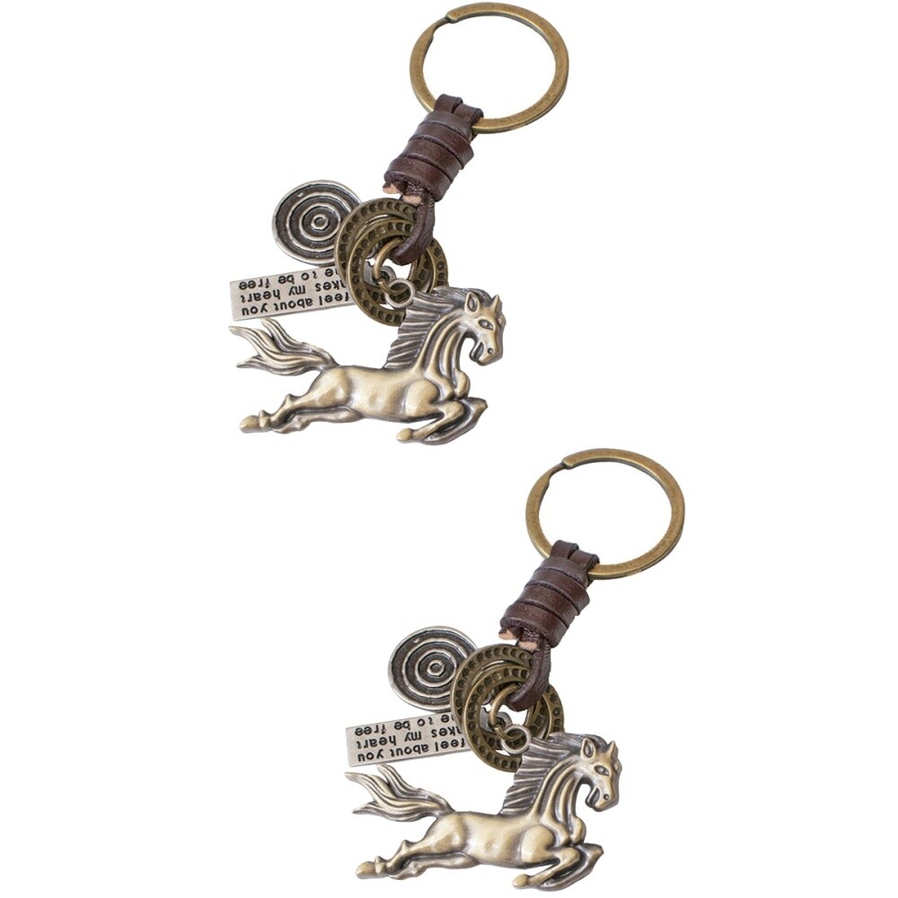 2 Pack Mens Keyrings & Keychains Metal Decor Horse Personality eBay