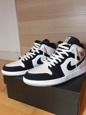 jordan 1 mid diamond shorts, white laced with Fearless laces,EUR 44,US 10, UK 9